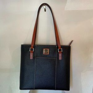 Dooney & Bourke Black/Tan Leather Purse